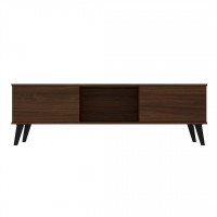 Manhattan Comfort 175AMC174 Doyers 62.20 Mid-Century Modern TV Stand in Nut Brown